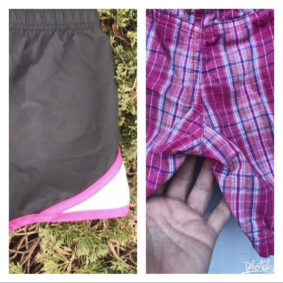 Under Armour Heat Gear Athletic Shorts Pink Plaid - Picture 2 of 15